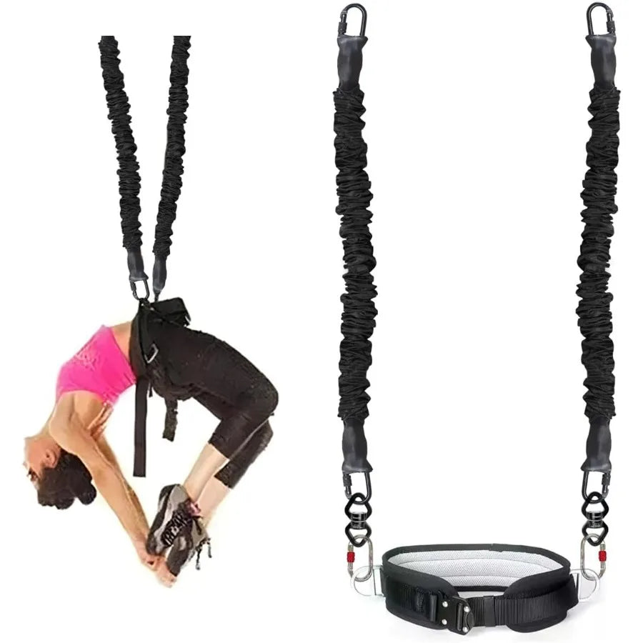 Back Somersault Bungee Dance Trainer Backward Flip Training Euipment Gymnastics Spotting Training Fitness Taekwondo Martial Arts