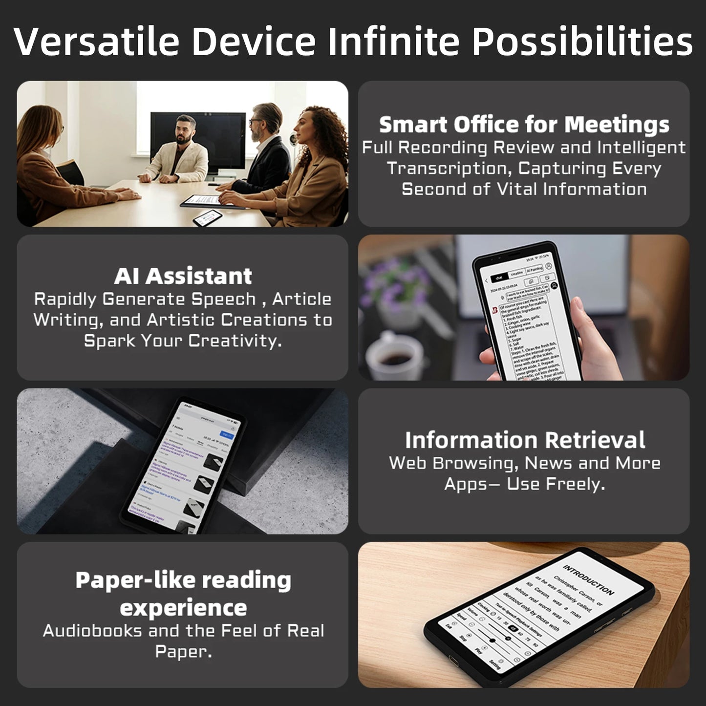 BIGME Hibreak Ebook Reader 5.84-inch E-ink Smartphone Electronic Book Ereader Android 11 Support Google Play e ink phone Tablet