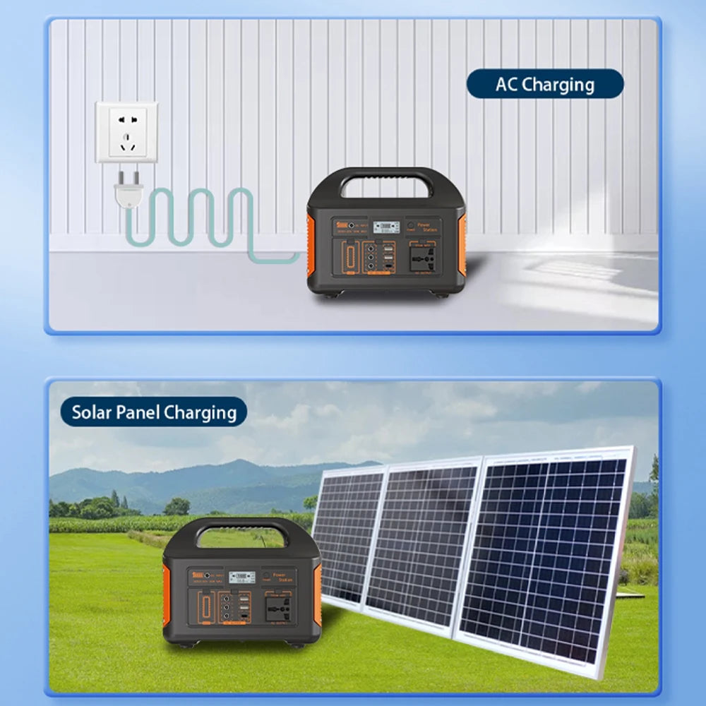 GaiaRay Portable Power Station 300W 500W 256Wh LiFePO4 Battery Outdoor Power Plant Solar Generator For Camping Emergency Energy