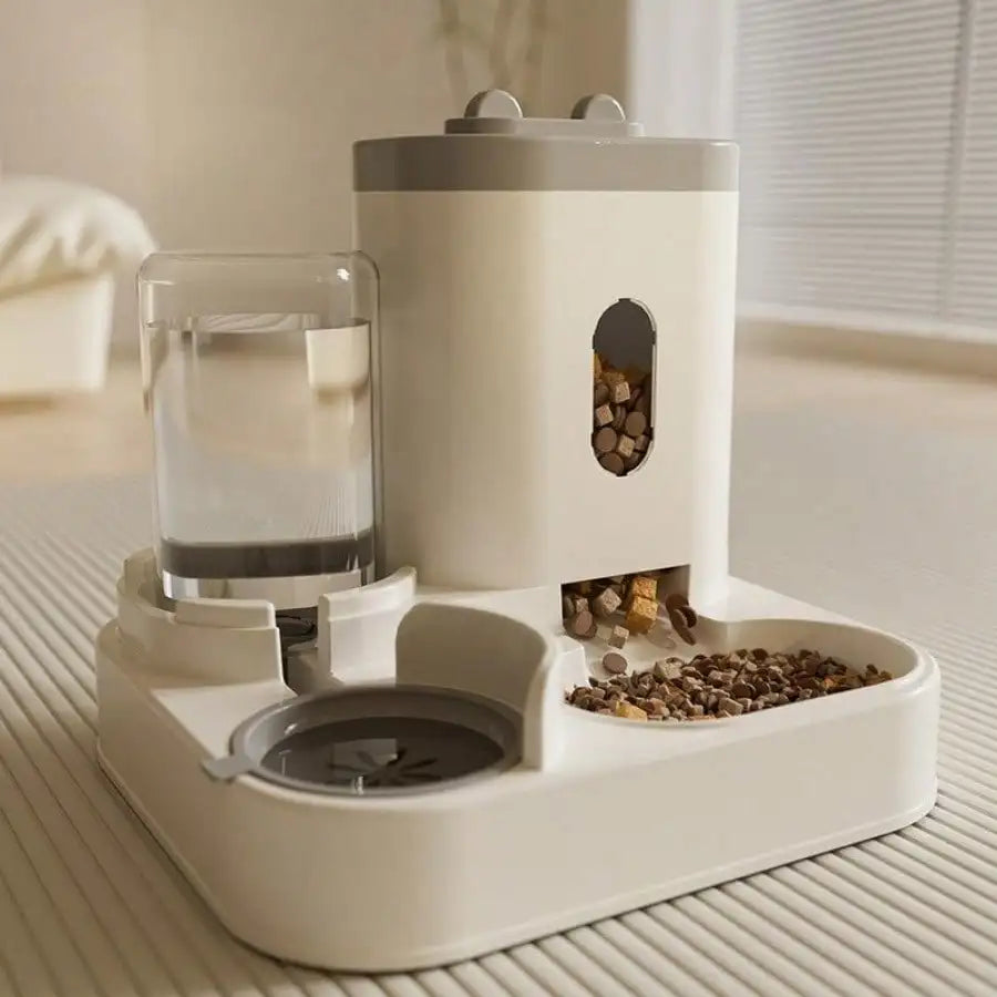 Automatic Cat Feeder and Water Dispenser, Pet Food Bowl & Drinking Fountain for Cats and Dogs, Pet Supplies