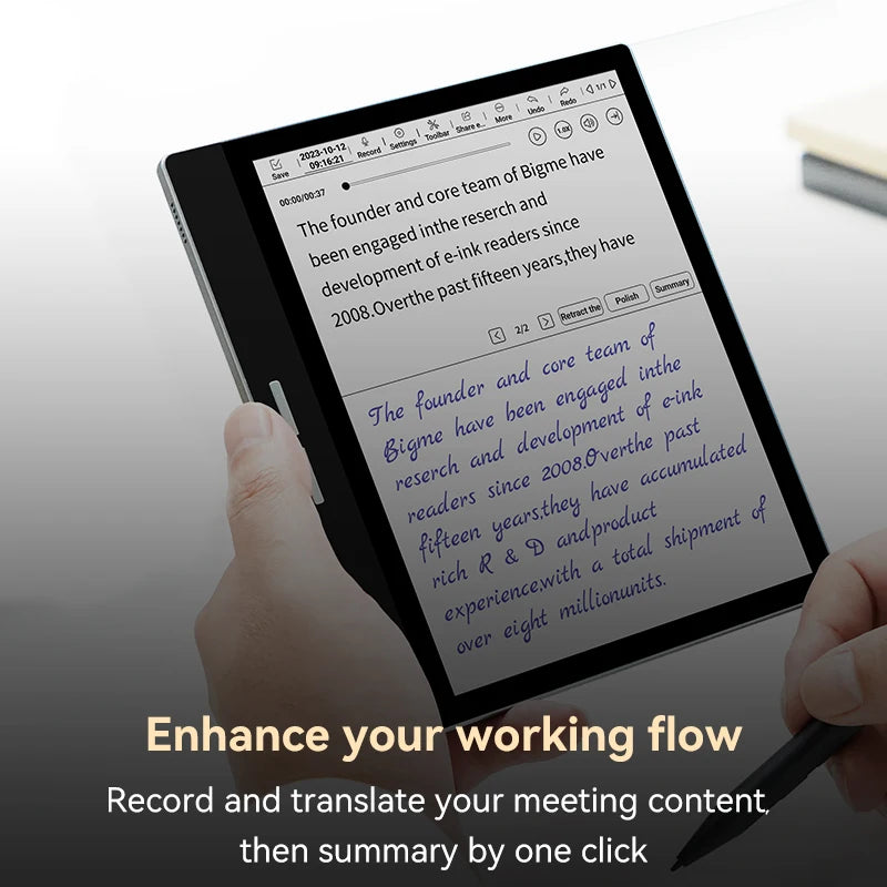 BIGME B751C Ebook Reader, 7 inch Color E-ink Screen Tablet, Portable Electronic Book ereader, Android 11 OS, support Google Play