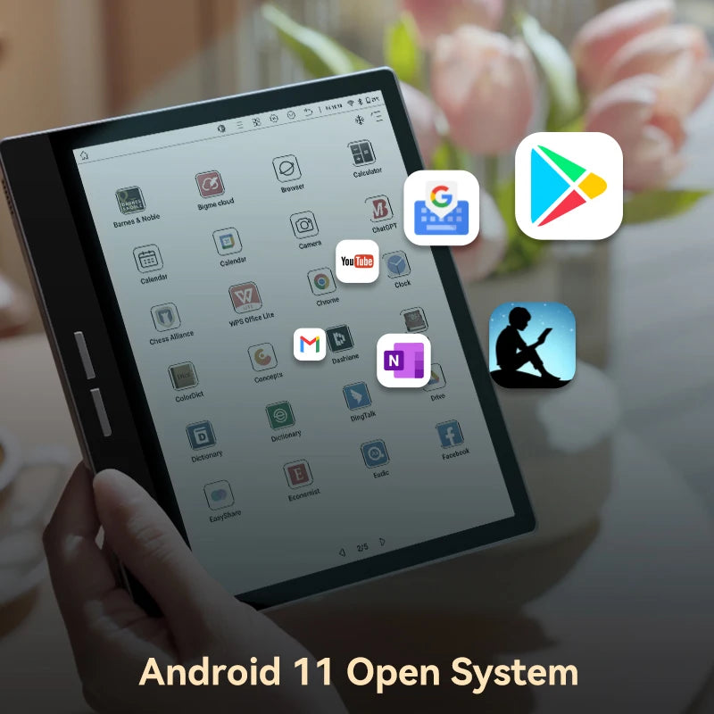 BIGME B751C Ebook Reader, 7 inch Color E-ink Screen Tablet, Portable Electronic Book ereader, Android 11 OS, support Google Play