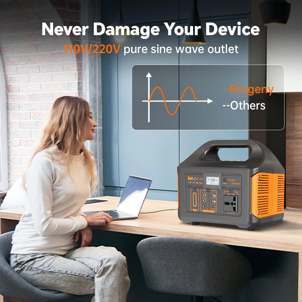 GaiaRay Portable Power Station 300W 500W 256Wh LiFePO4 Battery Outdoor Power Plant Solar Generator For Camping Emergency Energy