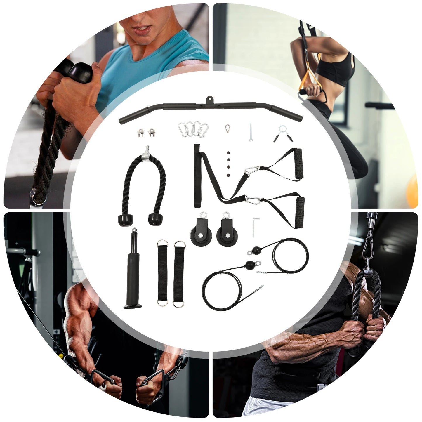 Weight Pulley Pulley System Gym Cable System Cable Pull Fitness Lat Pull Kit