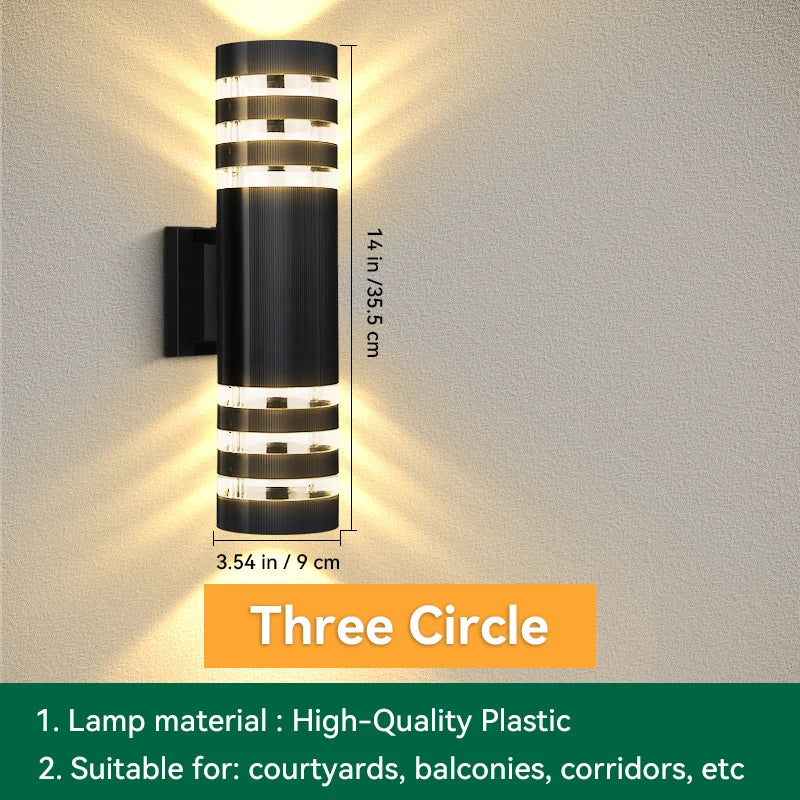 Modern Outdoor Decor Wall Light E27 Bulbs Waterproof Square Wall Lamp LED Home External Street Decoration Lighting Facade Lamps