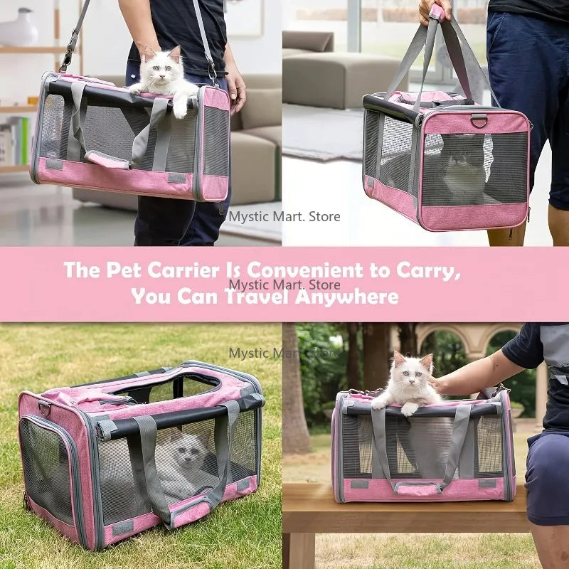 Soft Sided Airlines Approved Pet Carrier for Large Pet Dog Bag Large Capacity Portable Folding Pet Supplies